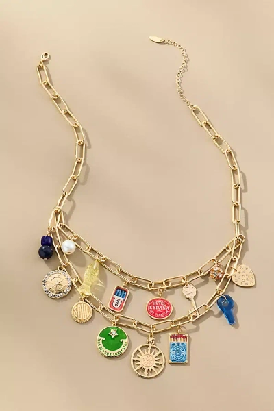 Maeve Statement Charm Necklace In Gold