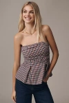 Maeve Strapless Belted Tube Top In Multi