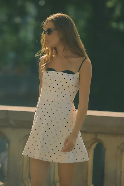Maeve Strappy Peek-a-boo Mini Dress In Multicolor