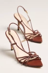 Maeve Strappy Pointed-toe Heels In Brown