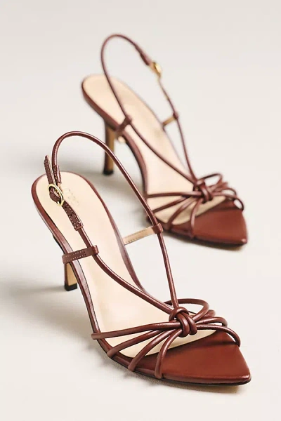 Maeve Strappy Pointed-toe Heels In Brown