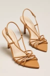 Maeve Strappy Pointed-toe Heels In Brown