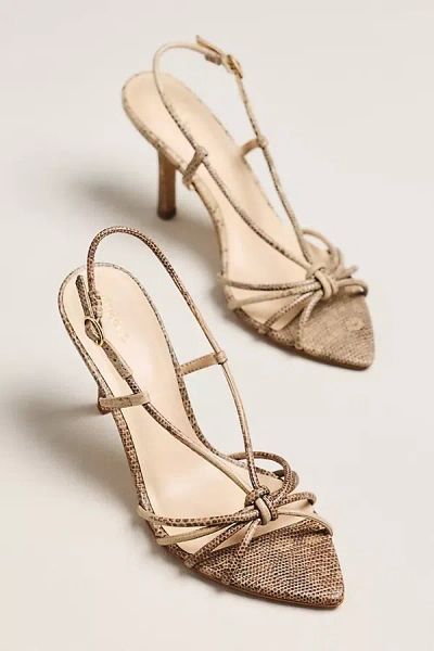 Maeve Strappy Pointed-toe Heels In Brown