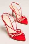 Maeve Strappy Pointed-toe Heels In Red