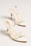 Maeve Strappy Pointed-toe Heels In White