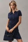 Maeve Stripe A-line Mini Skirt In Blue