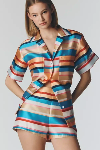 Maeve Stripe Shorts In Multi