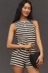 Maeve Structured Knit Vest In Black