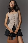 Maeve Structured Longline Vest Top In Sand