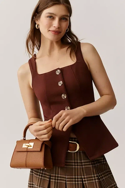 Maeve Structured Longline Vest Top In Multi