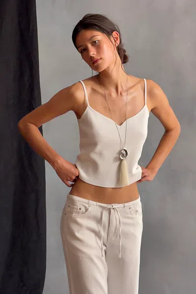 Maeve Sweetheart Tank Top In White