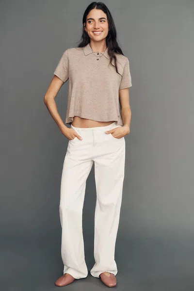 Maeve Swing Polo Top In Neutral