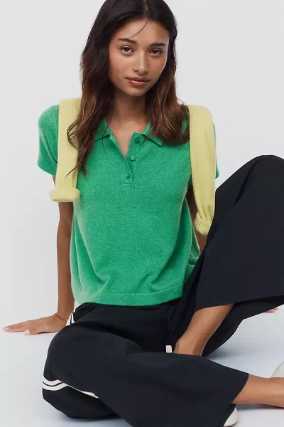 Maeve Swing Polo Top In Green