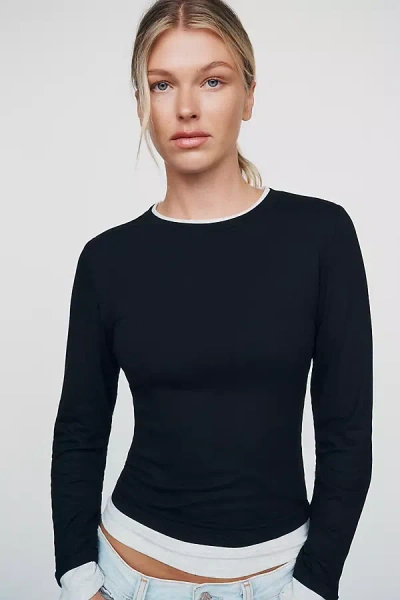 Maeve Sybil Double Layered Top In Black