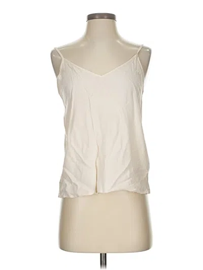 Pre-owned Maeve Tank Top Ivory Plunge Neckline Tops In White
