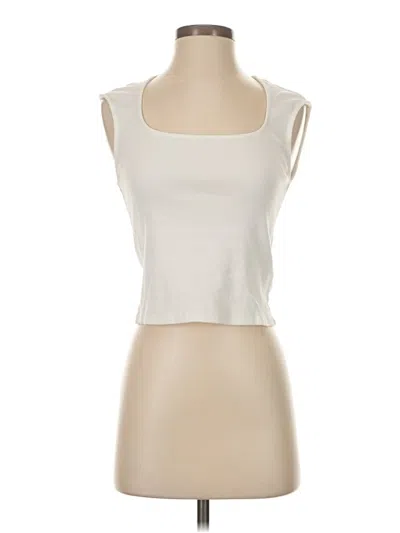 Pre-owned Maeve Tank Top Ivory Strapless Neckline Tops In White