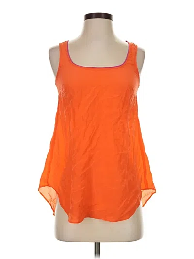 Pre-owned Maeve Tank Top Orange Halter Neckline Tops
