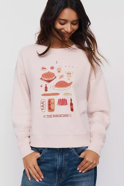 Maeve Tarot Graphic Sweatshirt In Pink