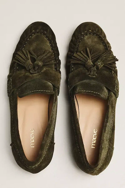 Maeve Tassel Suede Loafers In Multi