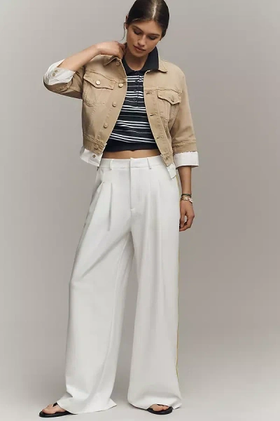 Maeve The Avery Knit Track Pants By  In White