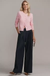 Maeve The Avery Linen Pleated Wide-leg Trousers By  Pants In Pink