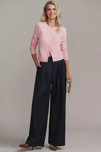 Maeve The Avery Linen Pleated Wide-leg Trousers By  Pants In Pink