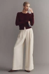 Maeve The Avery Pleated Track Trousers By  Pants In White
