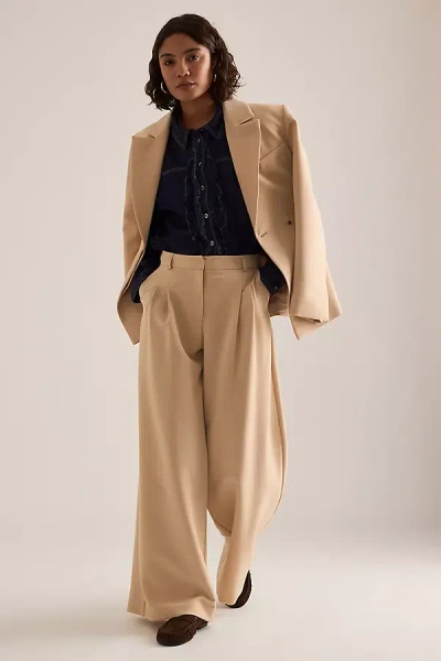 Maeve The Avery Pleated Trousers By  In Brown