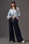Maeve The Avery Pleated Trousers By : Tie-front Edition In Blue