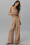 Maeve The Avery Pleated Wide-leg Trousers By : Linen Edition Pants