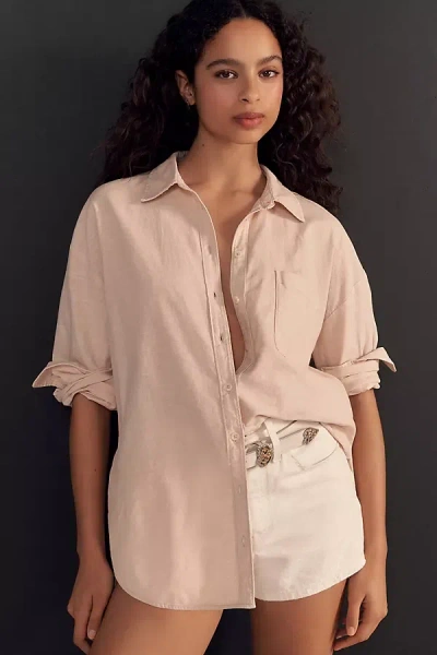 Maeve The Bennet Buttondown Shirt By : Linen Edition In Beige
