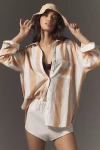 Maeve The Bennet Buttondown Shirt By : Linen Edition In Multicolor