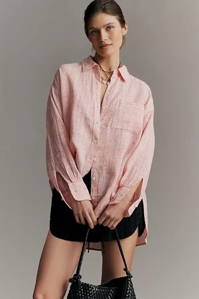 Maeve The Bennet Linen Buttondown Shirt By  In Multi