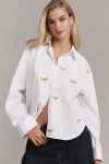 Maeve The Bennet Shrunken Buttondown Shirt By  In White