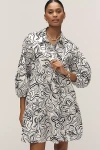 Maeve The Bettina Tiered Mini Shirt Dress By