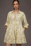 Maeve The Bettina Tiered Mini Shirt Dress By : Linen Edition