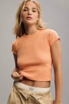 Maeve The Blair Baby Tee By : Cropped Edition In Orange