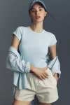 MAEVE THE BLAIR STRETCH COTTON SHORT-SLEEVE BABY TEE BY MAEVE: CROPPED EDITION