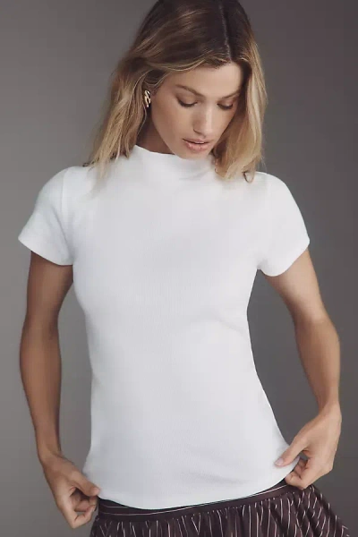 Maeve The Blair Stretch Cotton Short-sleeve Baby Tee By  In White