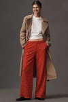 Maeve The Brooklin Lace Pull-on Track Pants By  In Red