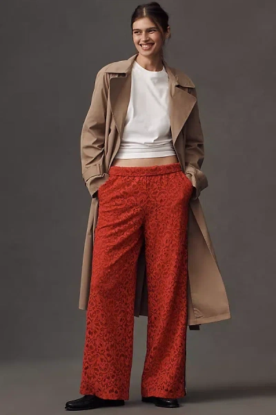 Maeve The Brooklin Lace Pull-on Track Pants By  In Red