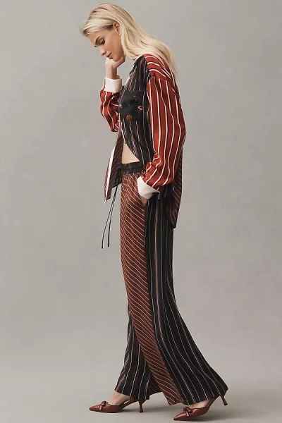 Maeve The Brooklin Tie-front Printed Pull-on Pants By  In Black