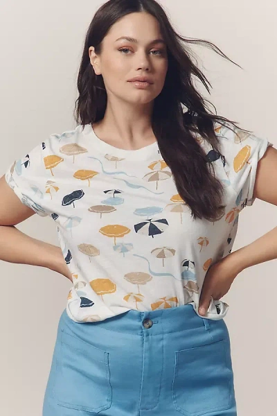 Maeve The Caitlin Boxy Tee By : Agathe Marty Edition In White