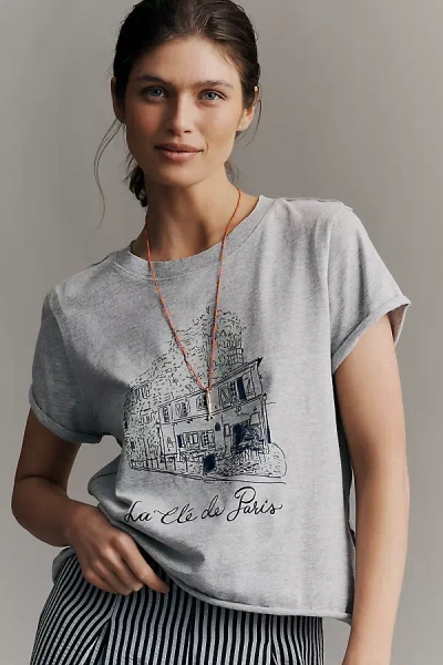 Maeve The Caitlin Boxy Tee By  In Gray