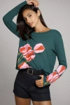 Maeve The Caitlin Boxy Tee By : Long-sleeve Edition In Blue
