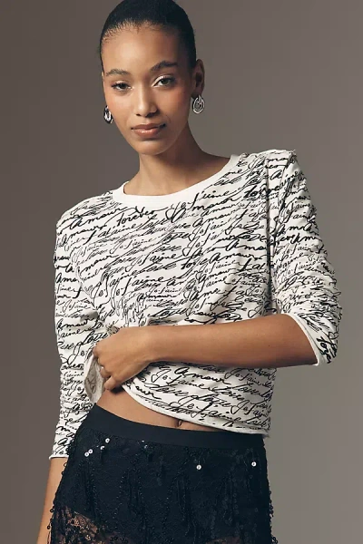 Maeve The Caitlin Boxy Tee By : Long-sleeve Edition In Multi