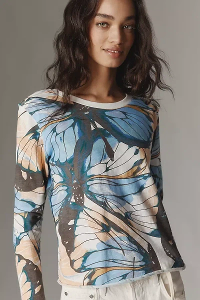 Maeve The Caitlin Boxy Tee By : Long-sleeve Edition In Orange