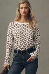 Maeve The Caitlin Boxy Tee By : Long-sleeve Edition In Sand