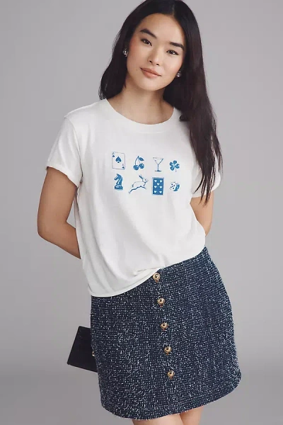 Maeve The Caitlin Boxy Tee By  In White