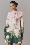 Maeve The Caroline Tie-neck Mini Dress By  In Pink